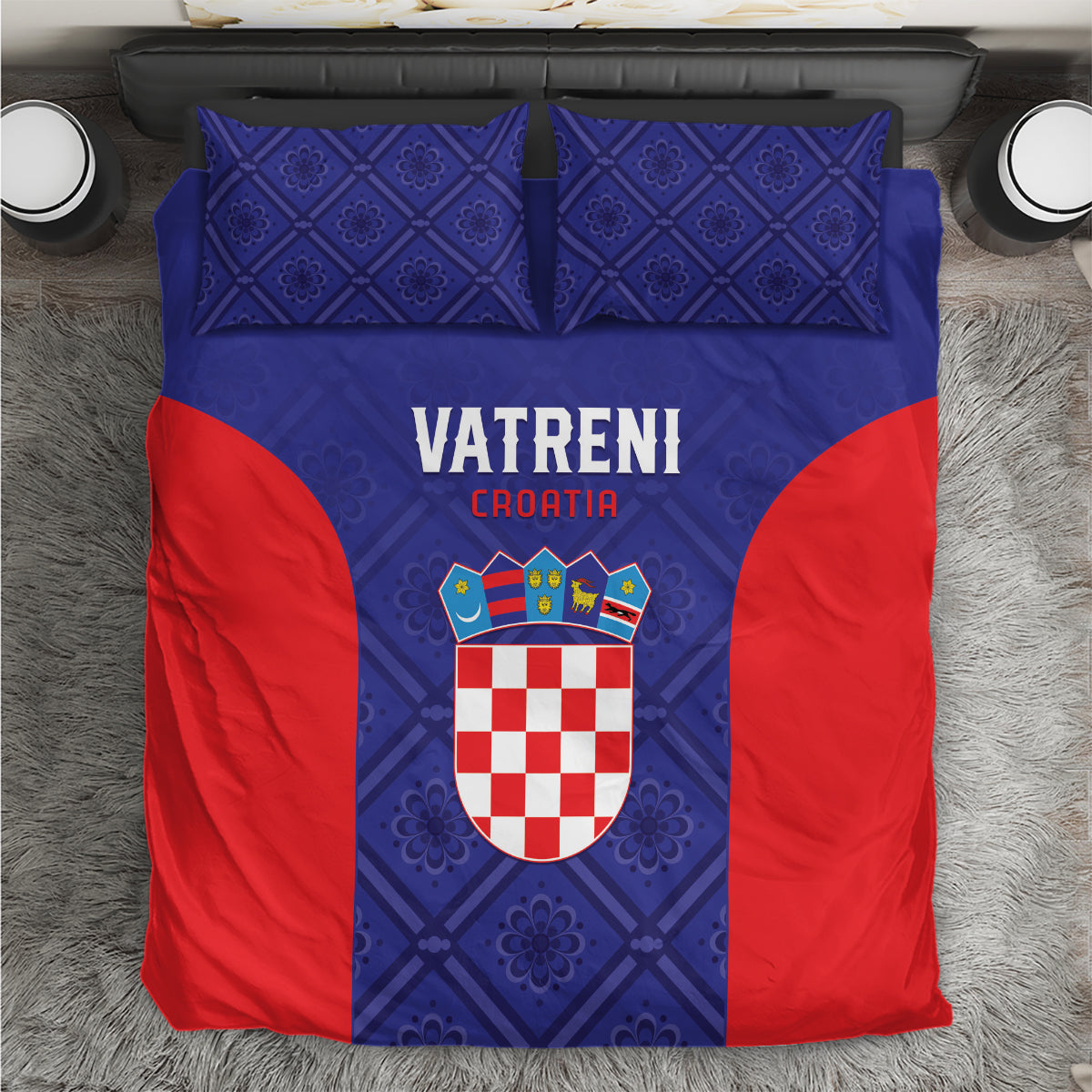 Croatia 2024 Football Bedding Set Hrvatska Vatreni - Wonder Print Shop
