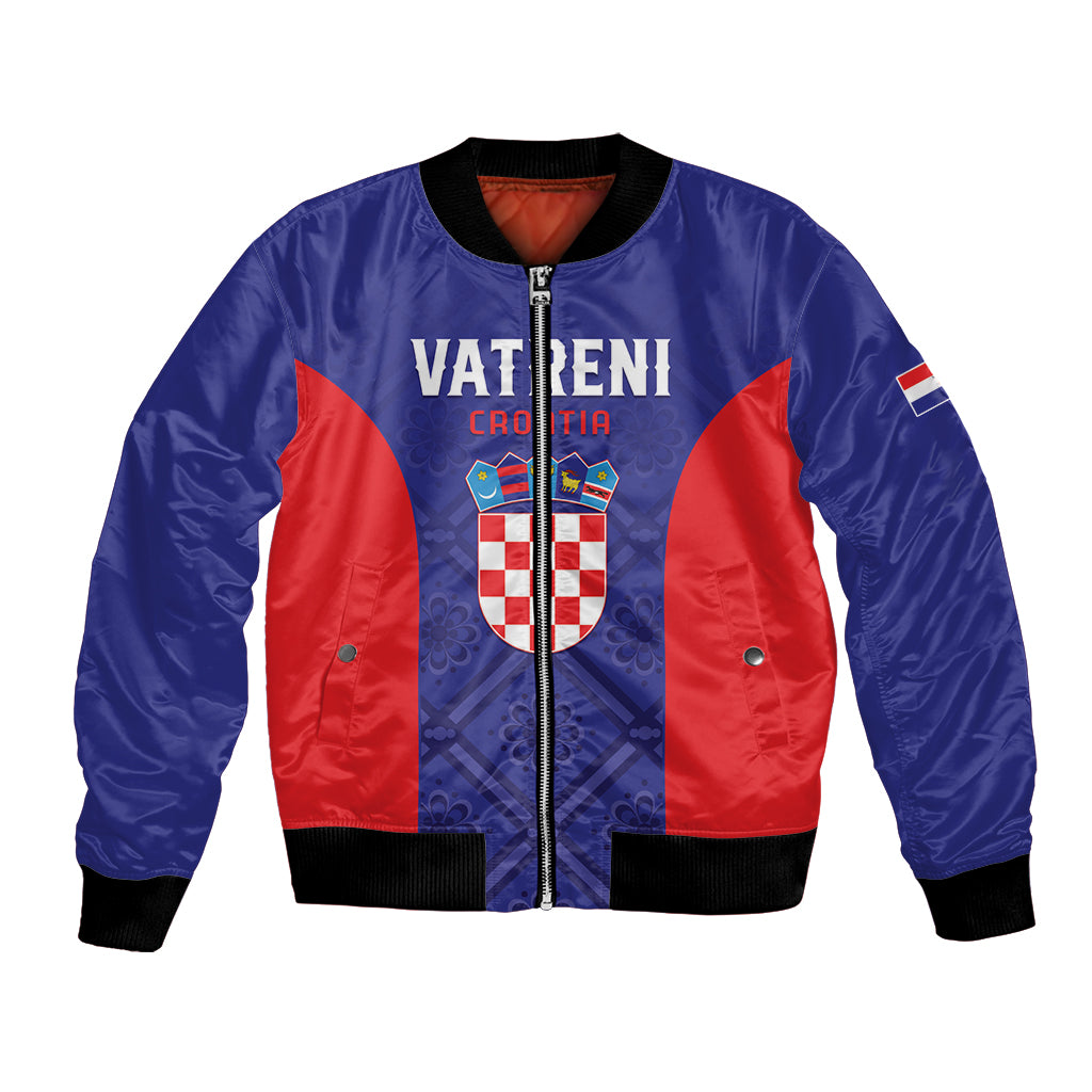 Personalized Croatia 2024 Football Bomber Jacket Hrvatska Vatreni - Wonder Print Shop