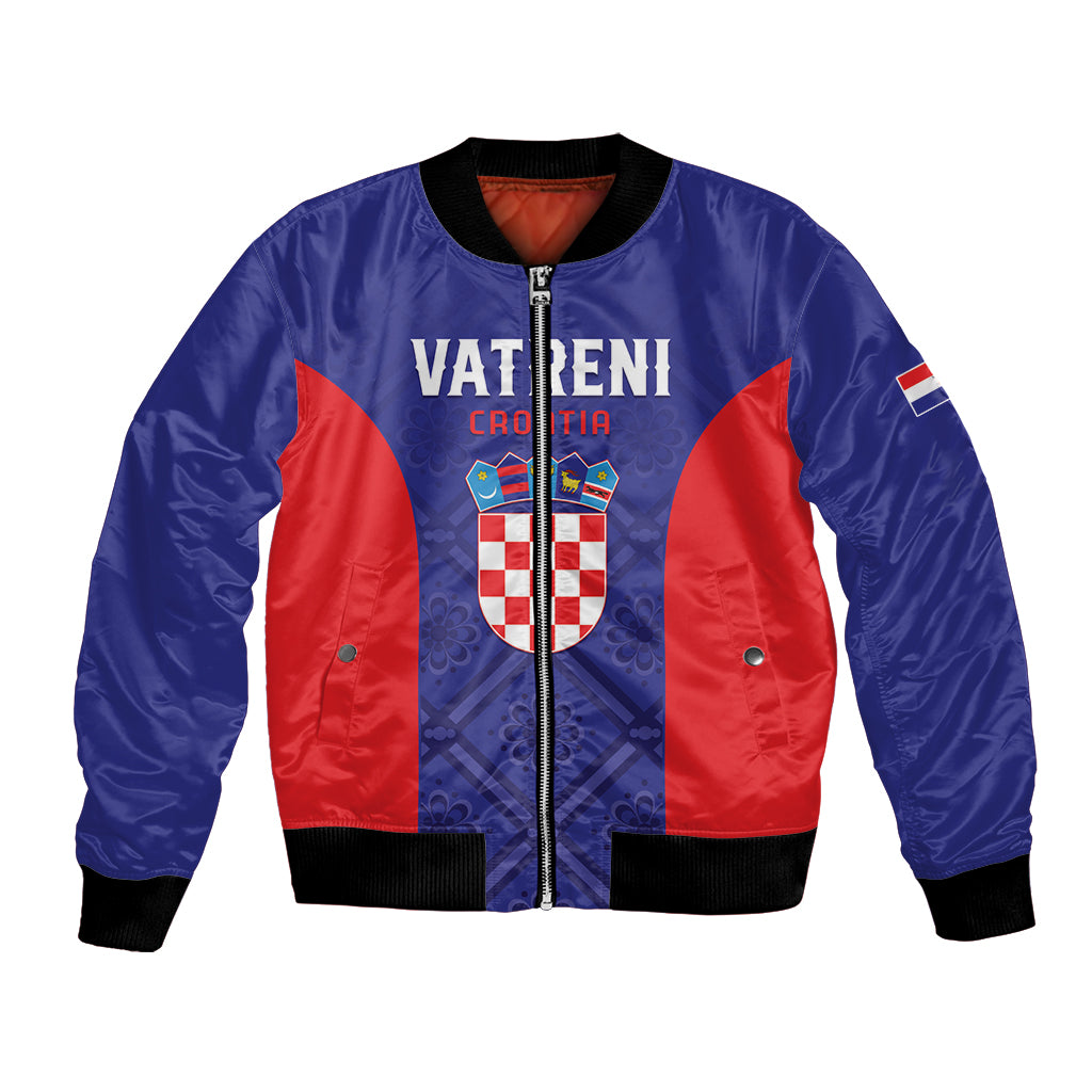 Personalized Croatia 2024 Football Bomber Jacket Hrvatska Vatreni