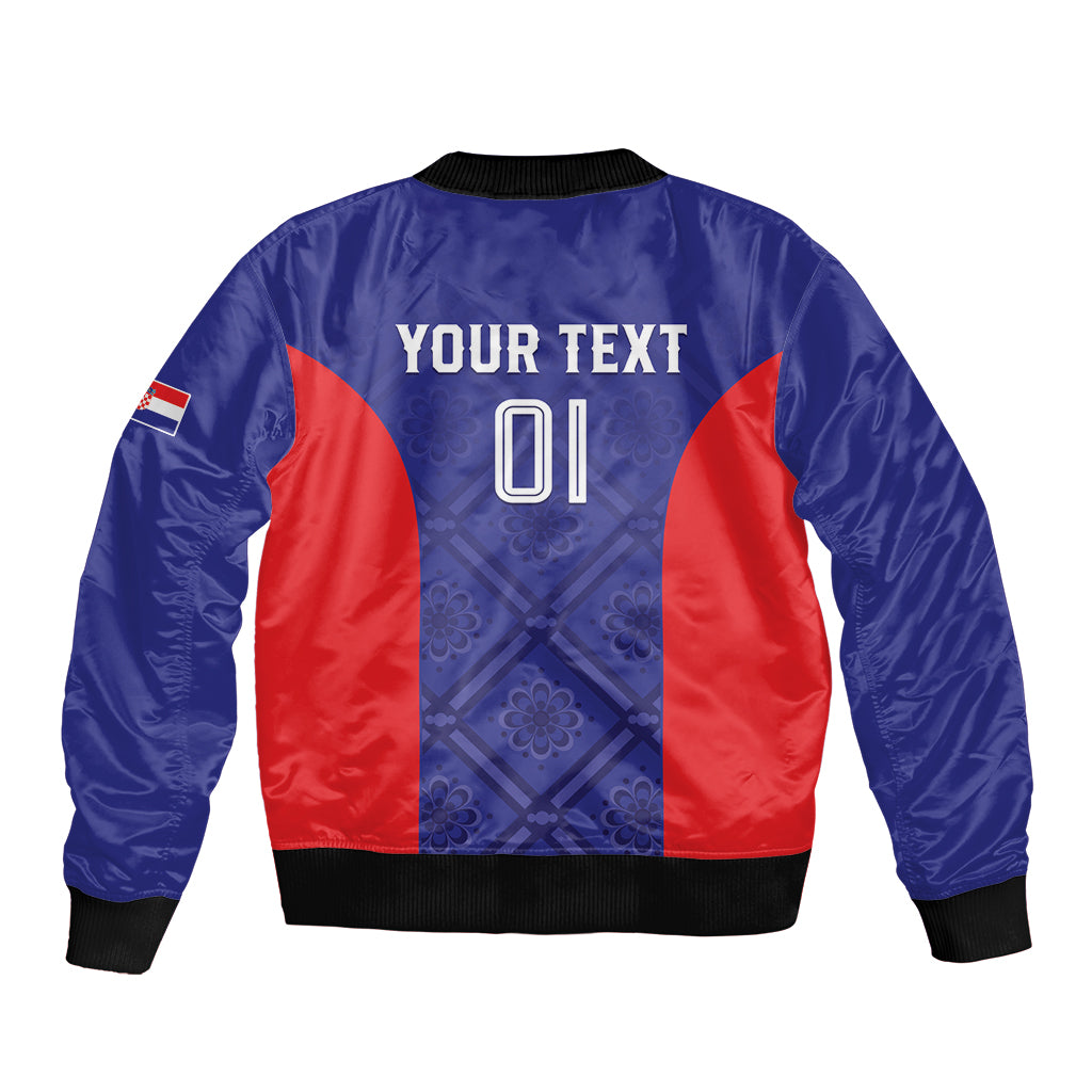 Personalized Croatia 2024 Football Bomber Jacket Hrvatska Vatreni - Wonder Print Shop
