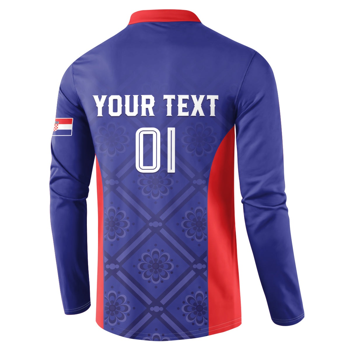 Personalized Croatia 2024 Football Button Sweatshirt Hrvatska Vatreni - Wonder Print Shop