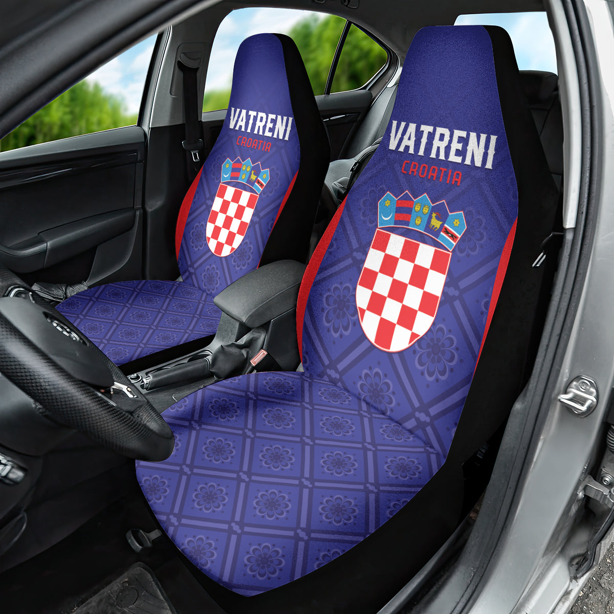 Croatia 2024 Football Car Seat Cover Hrvatska Vatreni - Wonder Print Shop