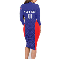 Personalized Croatia 2024 Football Family Matching Long Sleeve Bodycon Dress and Hawaiian Shirt Hrvatska Vatreni - Wonder Print Shop