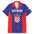 Personalized Croatia 2024 Football Family Matching Mermaid Dress and Hawaiian Shirt Hrvatska Vatreni - Wonder Print Shop