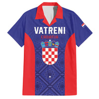 Personalized Croatia 2024 Football Family Matching Short Sleeve Bodycon Dress and Hawaiian Shirt Hrvatska Vatreni - Wonder Print Shop