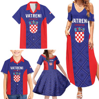 Personalized Croatia 2024 Football Family Matching Summer Maxi Dress and Hawaiian Shirt Hrvatska Vatreni - Wonder Print Shop