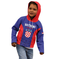 Personalized Croatia 2024 Football Kid Hoodie Hrvatska Vatreni - Wonder Print Shop