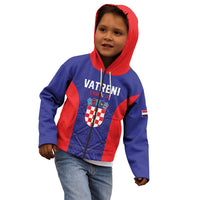 Personalized Croatia 2024 Football Kid Hoodie Hrvatska Vatreni - Wonder Print Shop