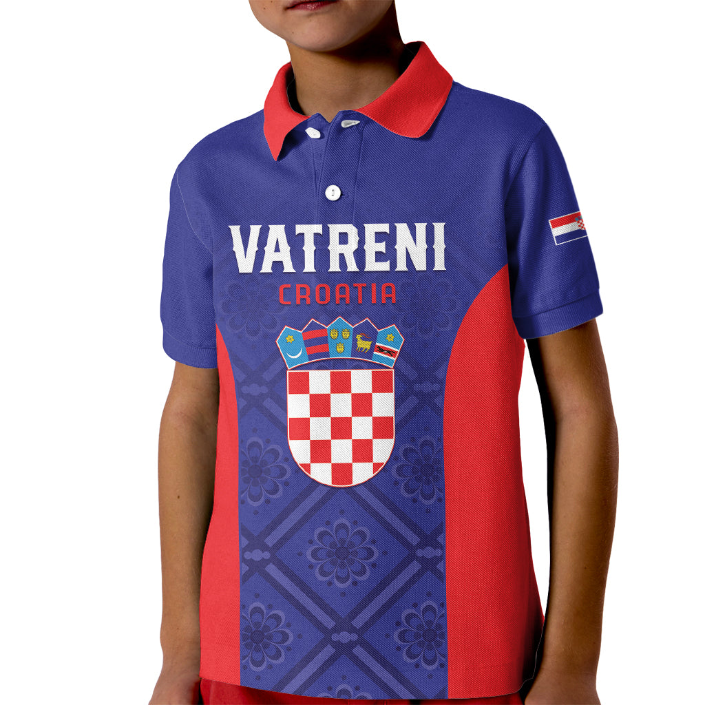 Personalized Croatia 2024 Football Kid Polo Shirt Hrvatska Vatreni