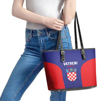 Croatia 2024 Football Leather Tote Bag Hrvatska Vatreni - Wonder Print Shop