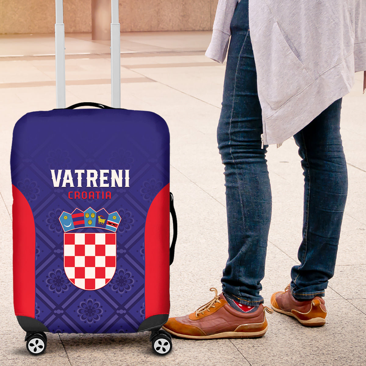 Croatia 2024 Football Luggage Cover Hrvatska Vatreni - Wonder Print Shop