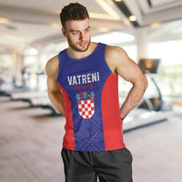 Personalized Croatia 2024 Football Men Tank Top Hrvatska Vatreni - Wonder Print Shop