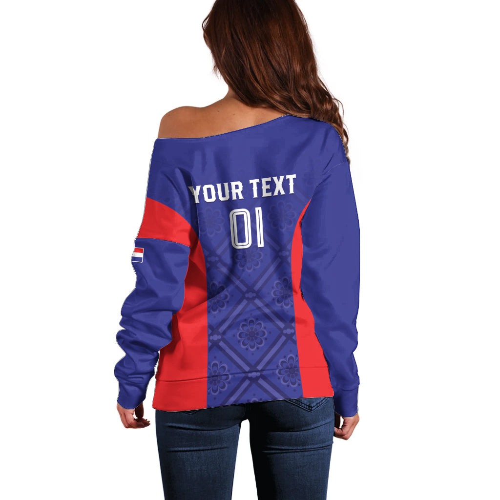 Personalized Croatia 2024 Football Off Shoulder Sweater Hrvatska Vatreni - Wonder Print Shop