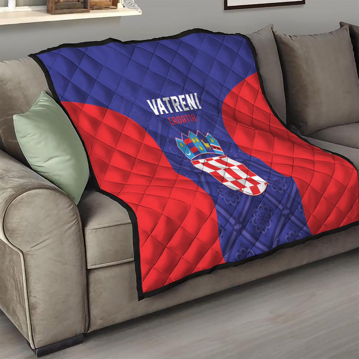 Croatia 2024 Football Quilt Hrvatska Vatreni - Wonder Print Shop