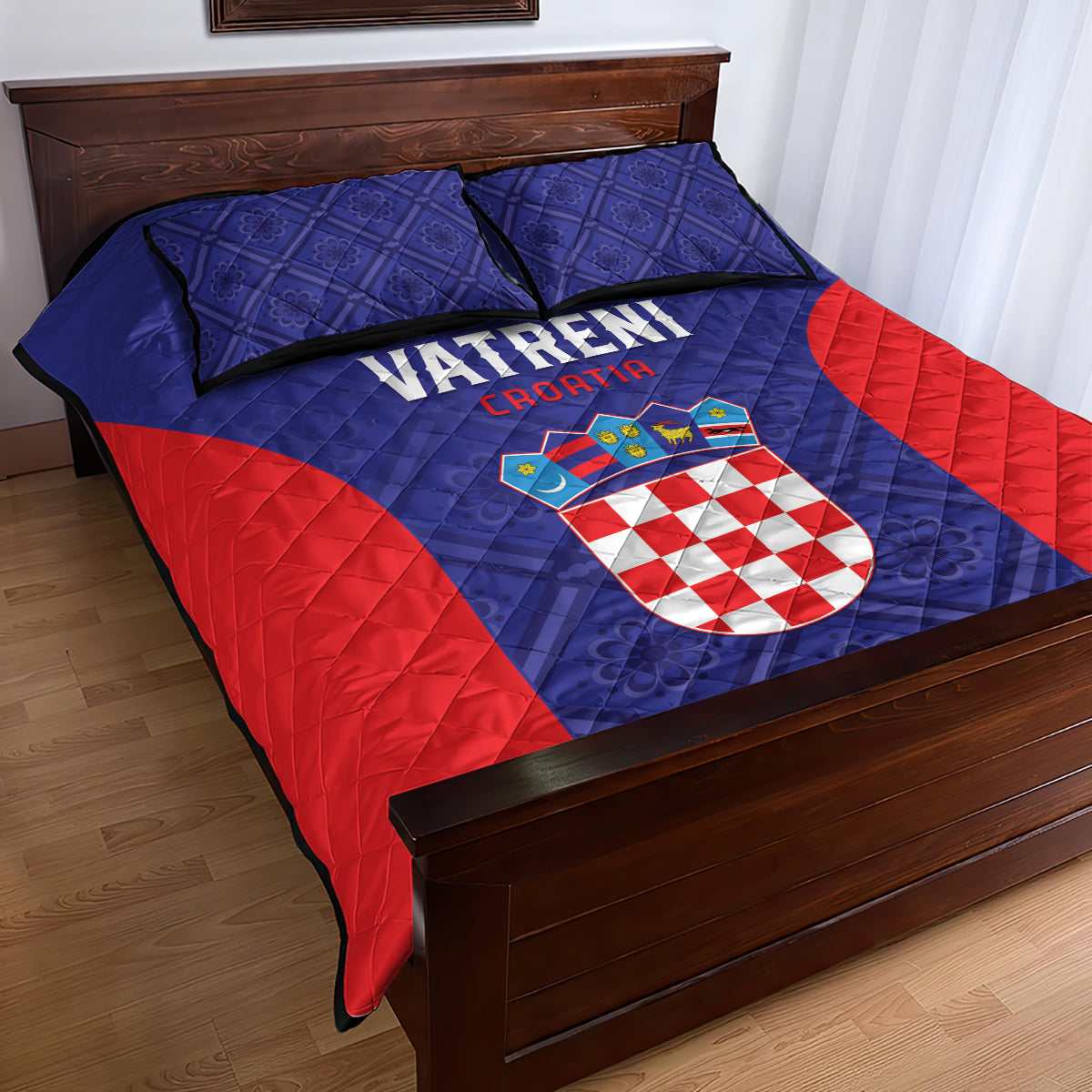 Croatia 2024 Football Quilt Bed Set Hrvatska Vatreni - Wonder Print Shop