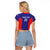 Personalized Croatia 2024 Football Raglan Cropped T Shirt Hrvatska Vatreni - Wonder Print Shop