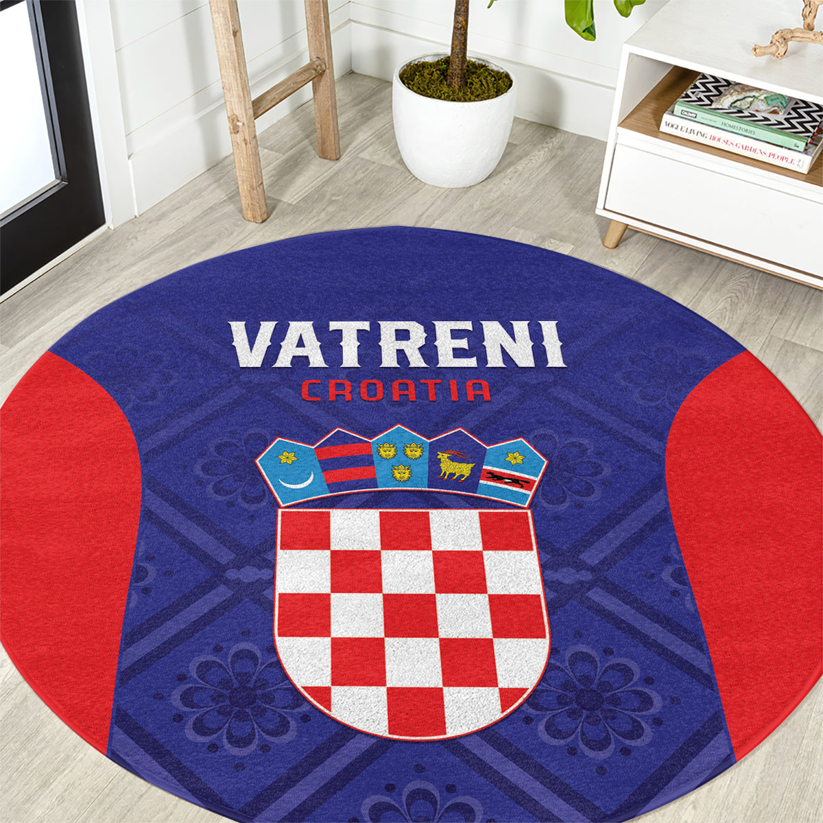 Croatia 2024 Football Round Carpet Hrvatska Vatreni