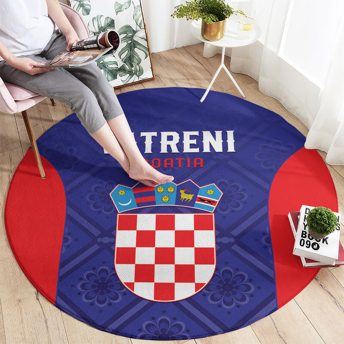 Croatia 2024 Football Round Carpet Hrvatska Vatreni