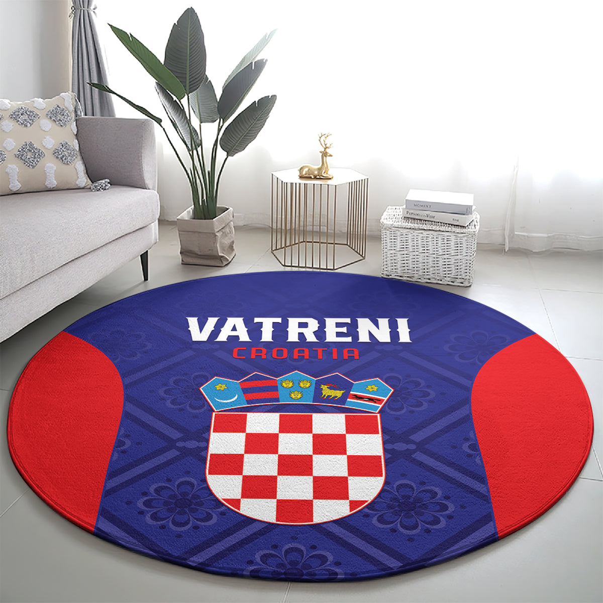 Croatia 2024 Football Round Carpet Hrvatska Vatreni