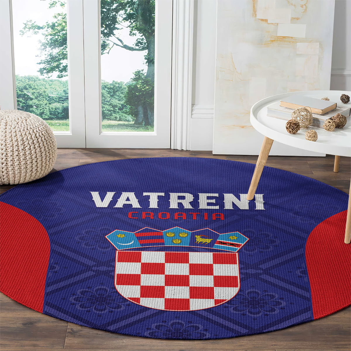 Croatia 2024 Football Round Carpet Hrvatska Vatreni