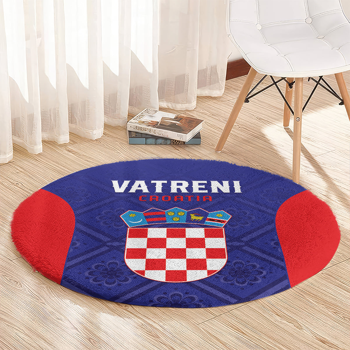 Croatia 2024 Football Round Carpet Hrvatska Vatreni