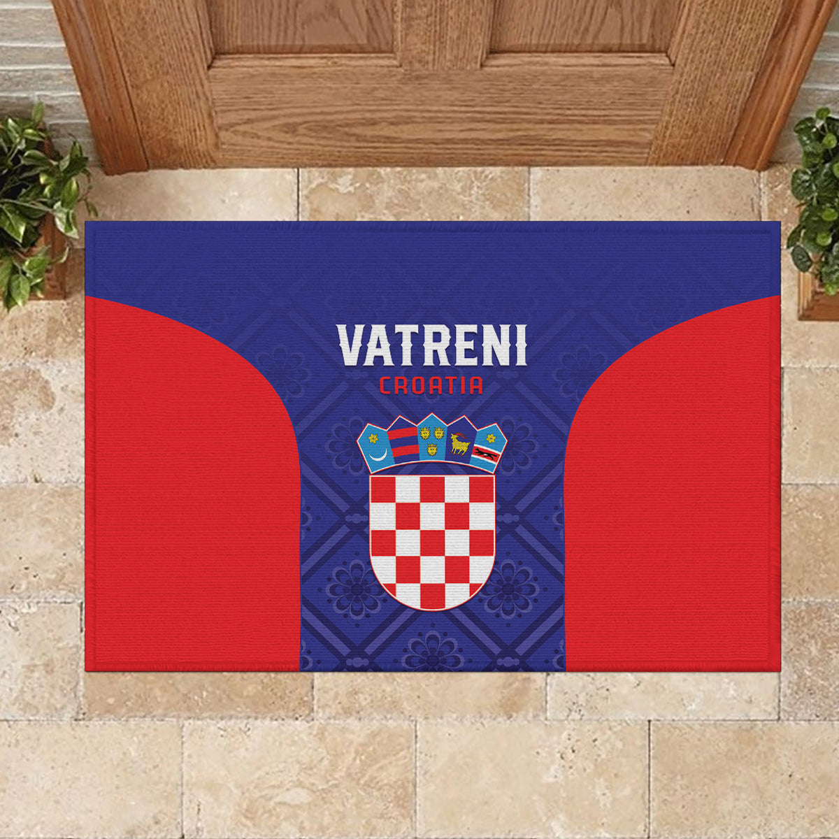 Croatia 2024 Football Rubber Doormat Hrvatska Vatreni - Wonder Print Shop