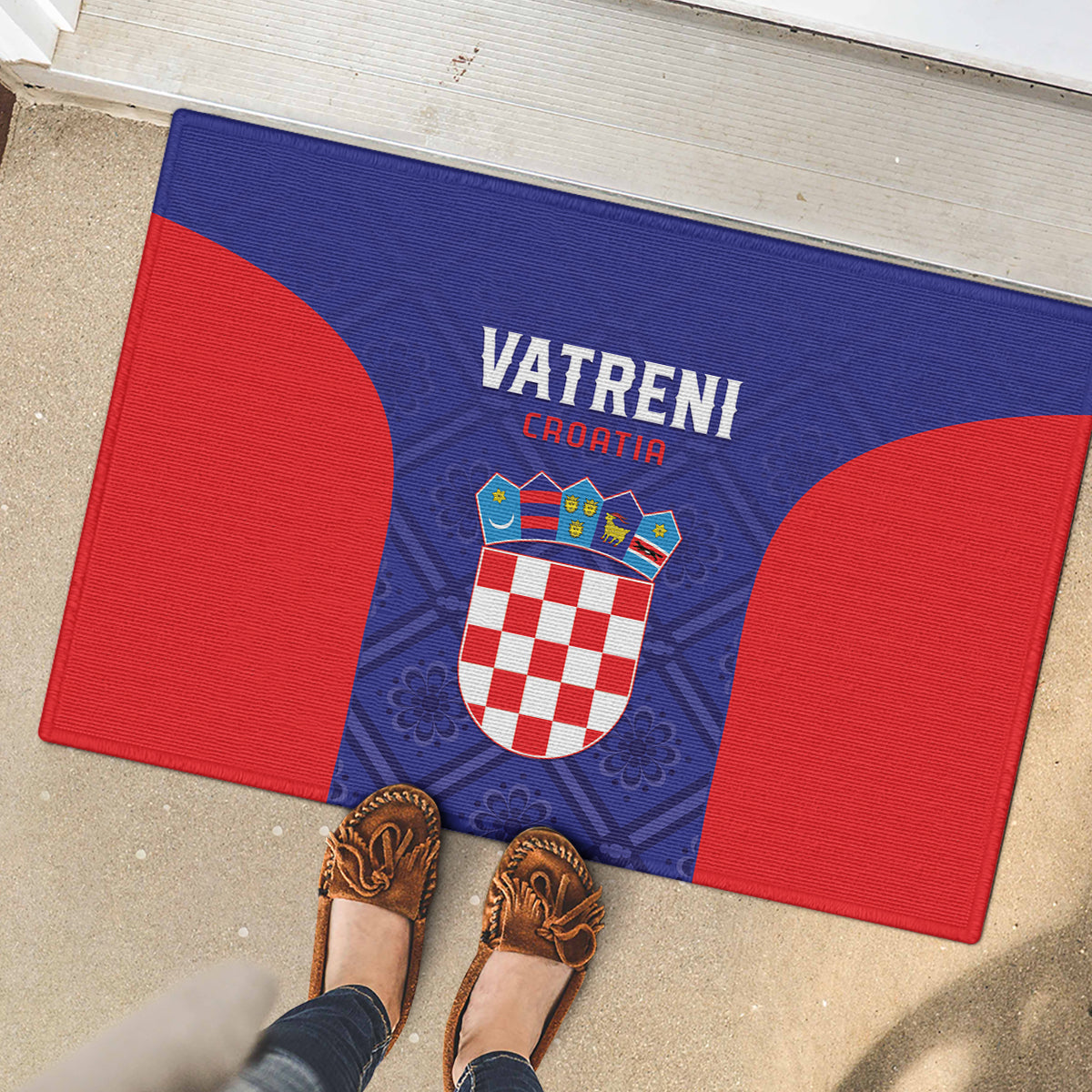 Croatia 2024 Football Rubber Doormat Hrvatska Vatreni - Wonder Print Shop