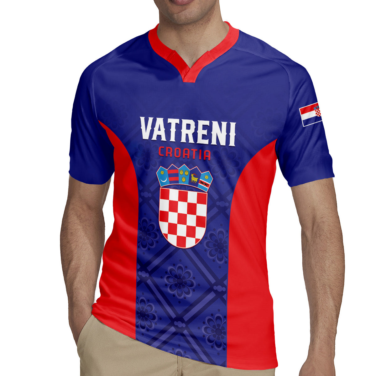 Personalized Croatia 2024 Football Rugby Jersey Hrvatska Vatreni - Wonder Print Shop
