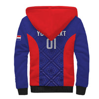 Personalized Croatia 2024 Football Sherpa Hoodie Hrvatska Vatreni - Wonder Print Shop