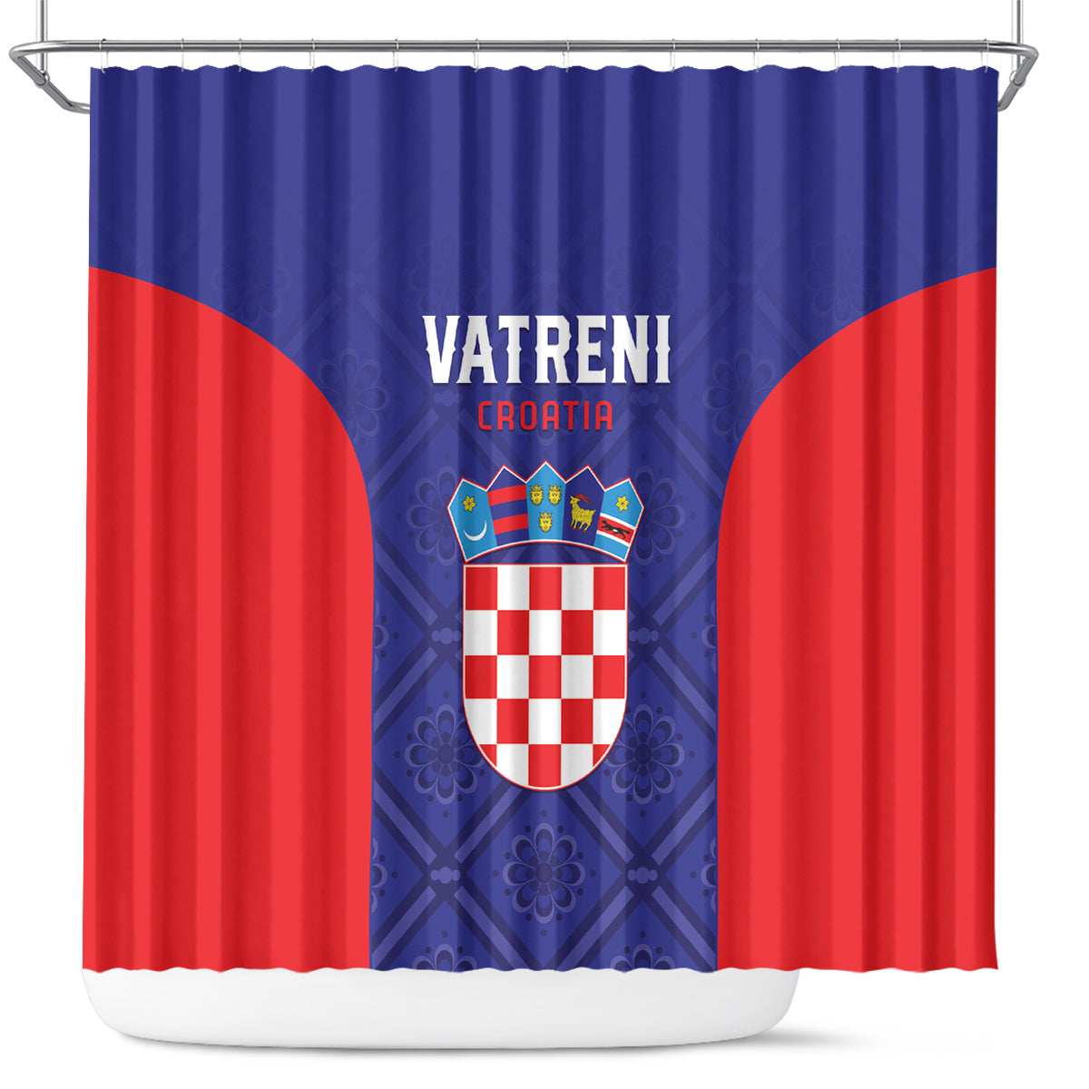 Croatia 2024 Football Shower Curtain Hrvatska Vatreni