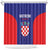 Croatia 2024 Football Shower Curtain Hrvatska Vatreni