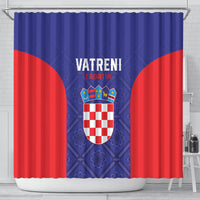 Croatia 2024 Football Shower Curtain Hrvatska Vatreni