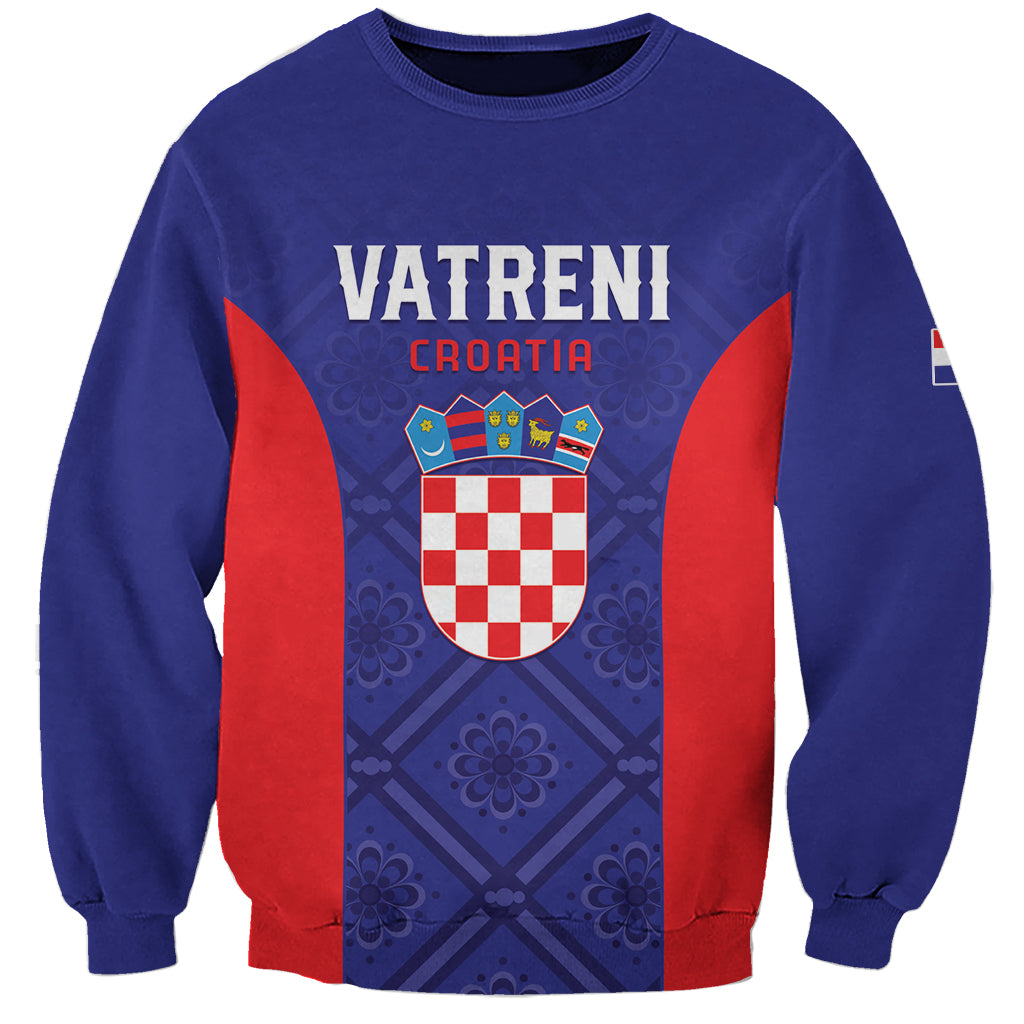 Personalized Croatia 2024 Football Sweatshirt Hrvatska Vatreni - Wonder Print Shop