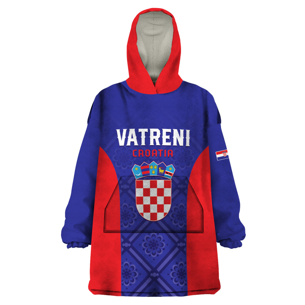 Personalized Croatia 2024 Football Wearable Blanket Hoodie Hrvatska Vatreni