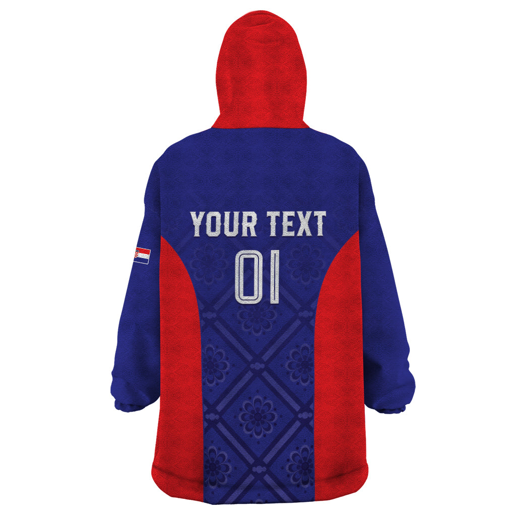 Personalized Croatia 2024 Football Wearable Blanket Hoodie Hrvatska Vatreni - Wonder Print Shop