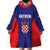 Personalized Croatia 2024 Football Wearable Blanket Hoodie Hrvatska Vatreni - Wonder Print Shop