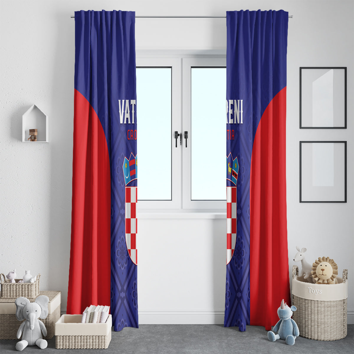 Croatia 2024 Football Window Curtain Hrvatska Vatreni - Wonder Print Shop
