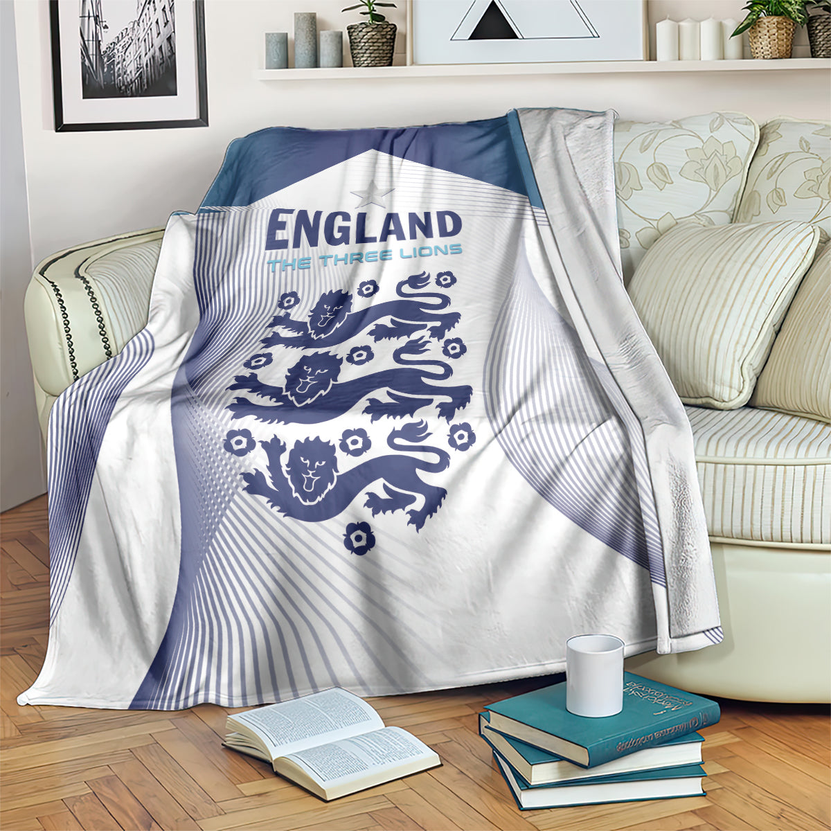 England 2024 Football Blanket Come On The Three Lions