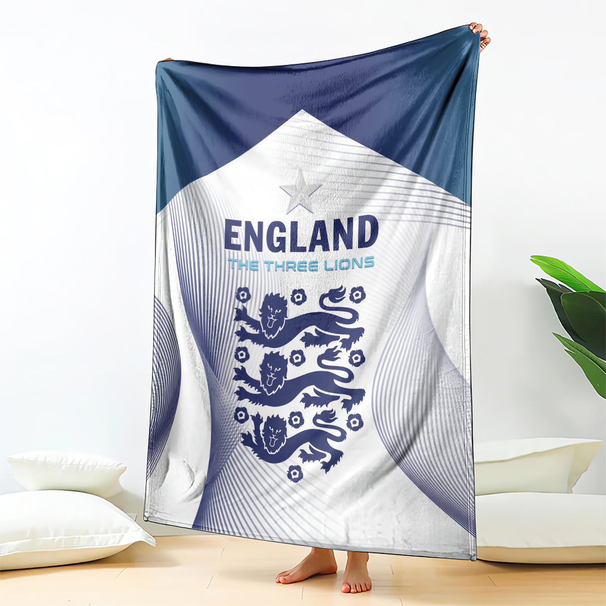 England 2024 Football Blanket Come On The Three Lions