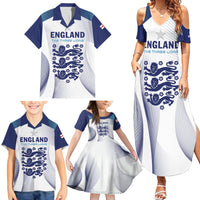 Personalized England 2024 Football Family Matching Summer Maxi Dress and Hawaiian Shirt Come On The Three Lions - Wonder Print Shop