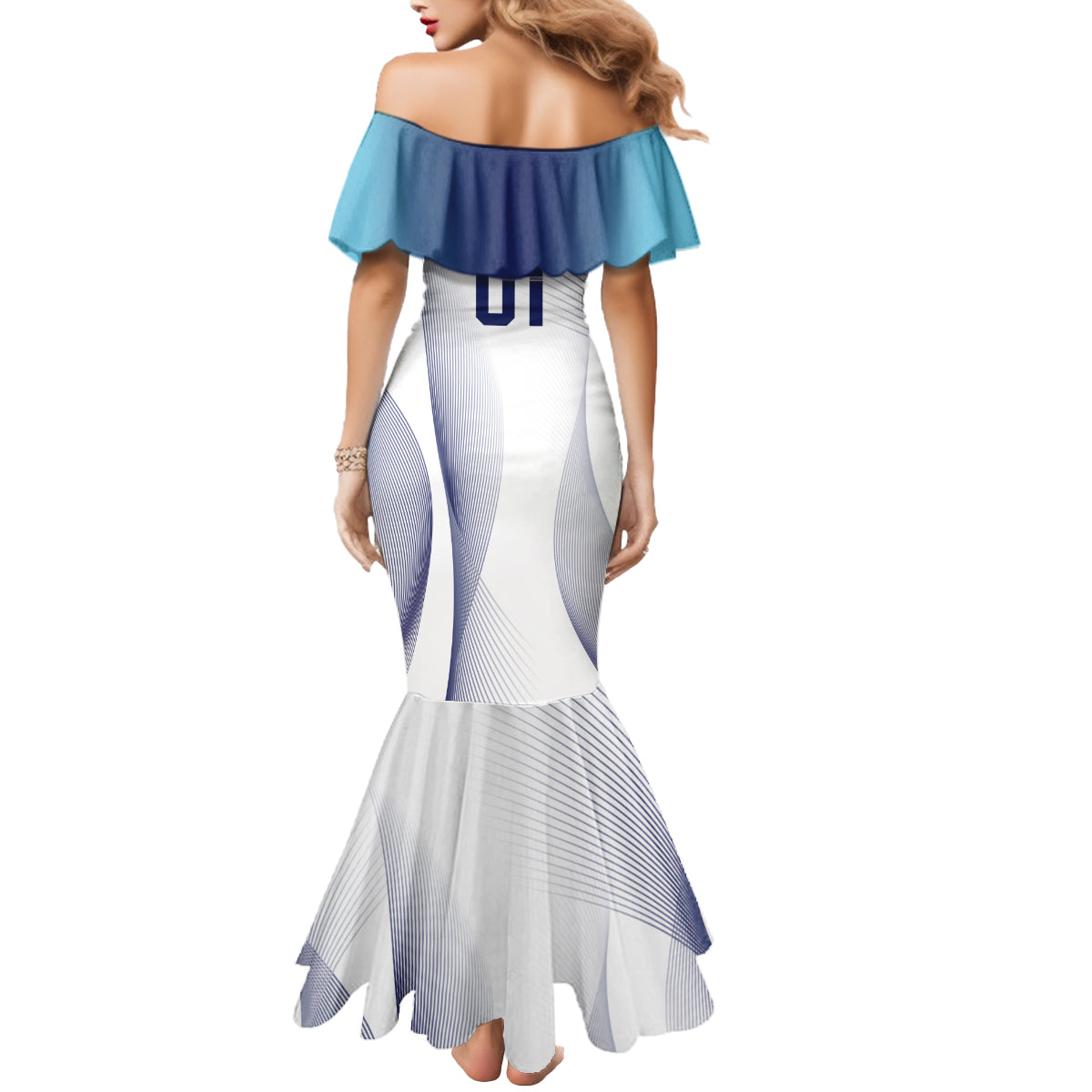 Personalized England 2024 Football Mermaid Dress Come On The Three Lions - Wonder Print Shop