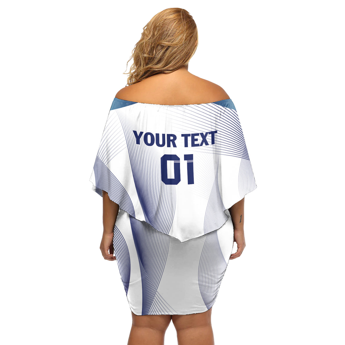 Personalized England 2024 Football Off Shoulder Short Dress Come On The Three Lions - Wonder Print Shop