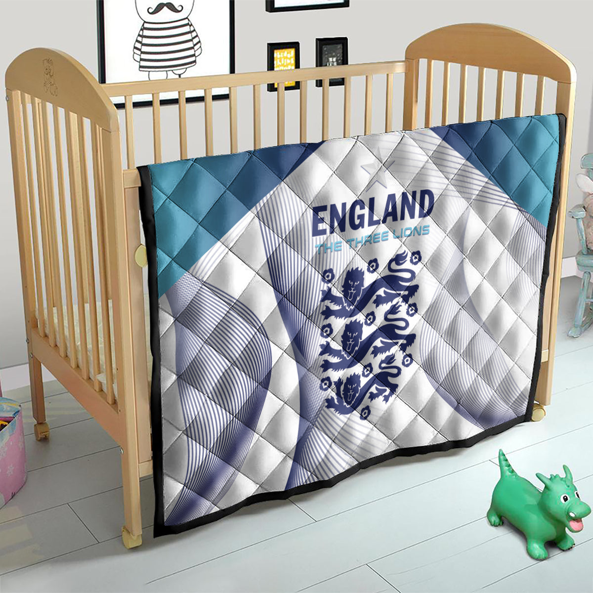 England 2024 Football Quilt Come On The Three Lions - Wonder Print Shop