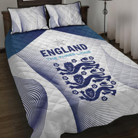 England 2024 Football Quilt Bed Set Come On The Three Lions - Wonder Print Shop