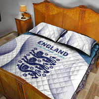 England 2024 Football Quilt Bed Set Come On The Three Lions - Wonder Print Shop