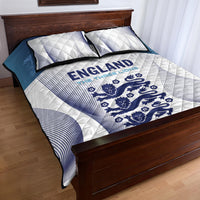 England 2024 Football Quilt Bed Set Come On The Three Lions - Wonder Print Shop