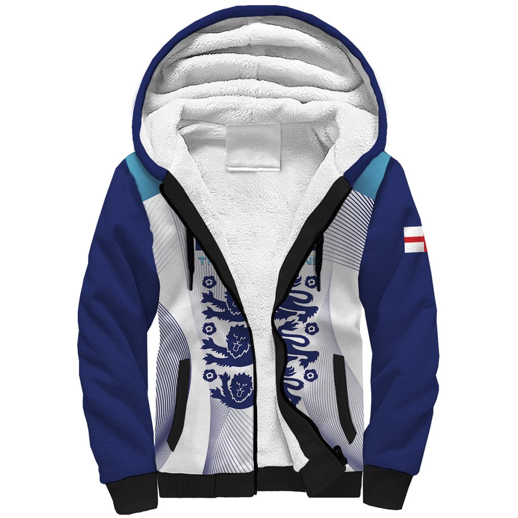 Personalized England 2024 Football Sherpa Hoodie Come On The Three Lions - Wonder Print Shop