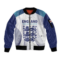 Personalized England 2024 Football Sleeve Zip Bomber Jacket Come On The Three Lions - Wonder Print Shop