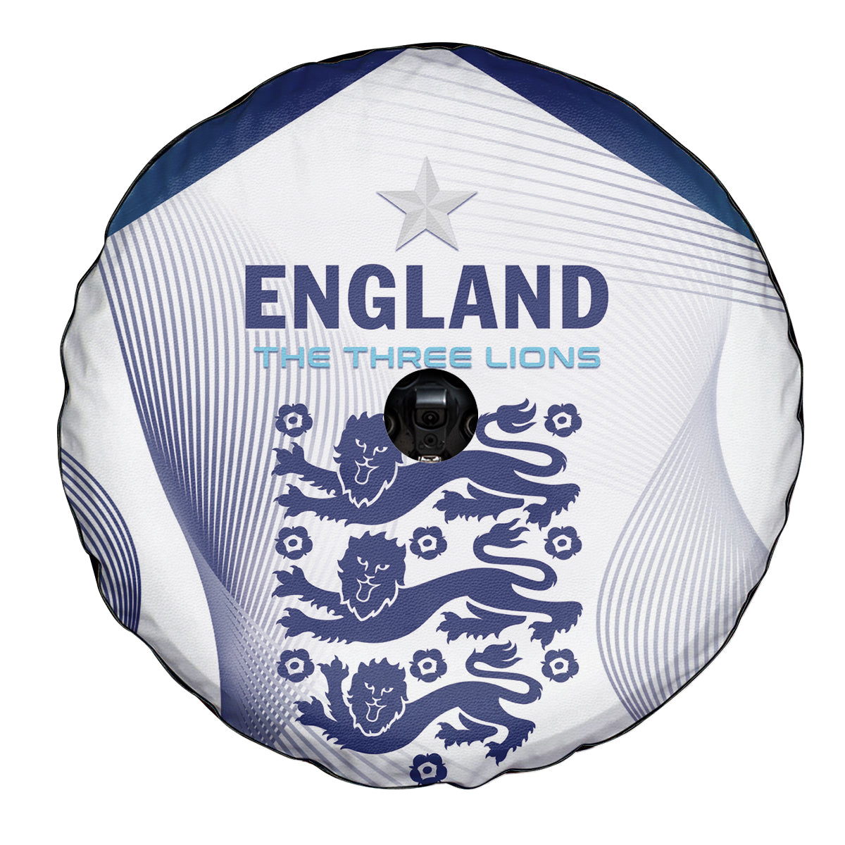 England 2024 Football Spare Tire Cover Come On The Three Lions - Wonder Print Shop