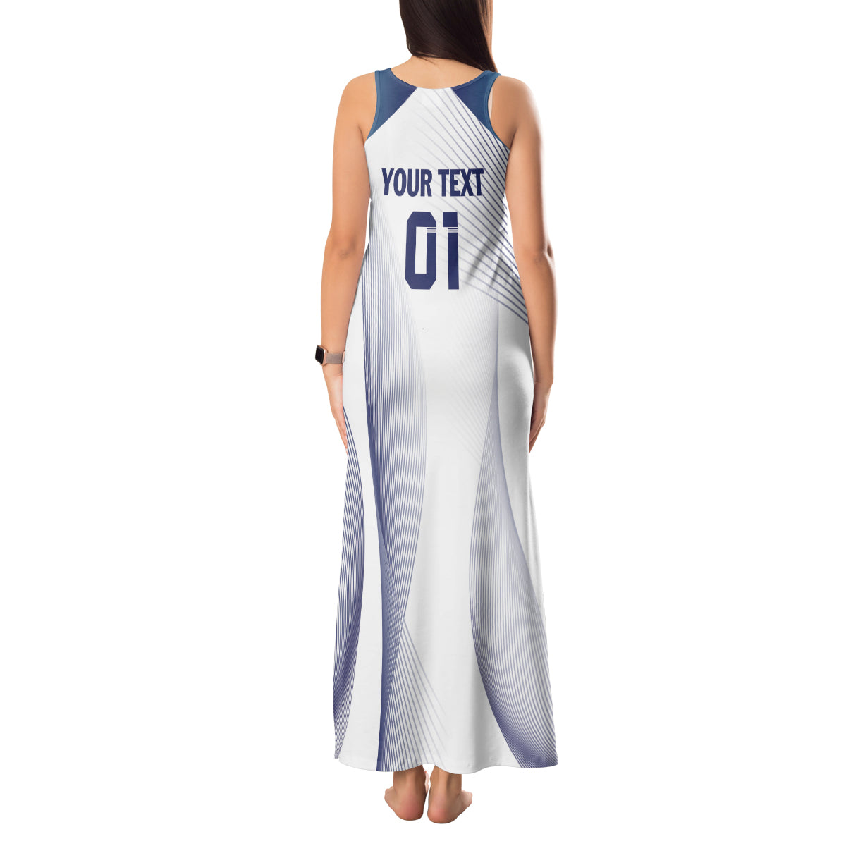 Personalized England 2024 Football Tank Maxi Dress Come On The Three Lions - Wonder Print Shop